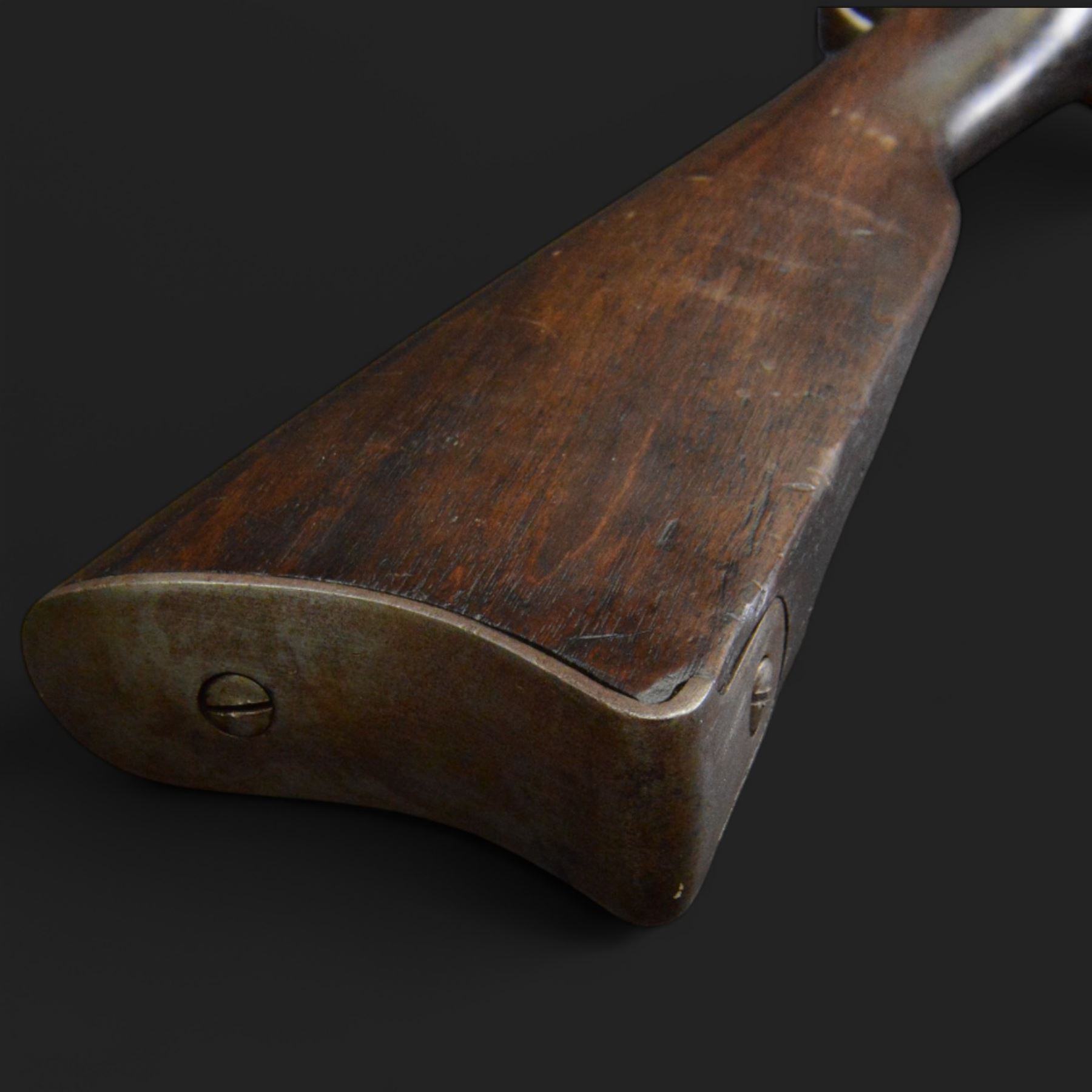 US Civil War Springfield percussion cavalry carbine, circa 1863, 50-70 Cal, the lock marked 1863 with eagle and 
