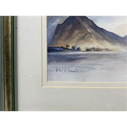 Peter Graham Wood (Yorkshire 1941-): 'Fleetwith Pike - Buttermere Cumbria', watercolour signed, titled verso 20cm x 26cm 