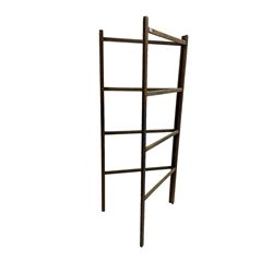 Late 19th century French pine drying rack or clothes horse