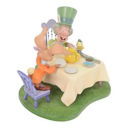 Disney Classics Collection Alice in Wonderland figures, comprising Let the Game Begin and A Very Merry Unbirthday, both boxed with certificates of authenticity