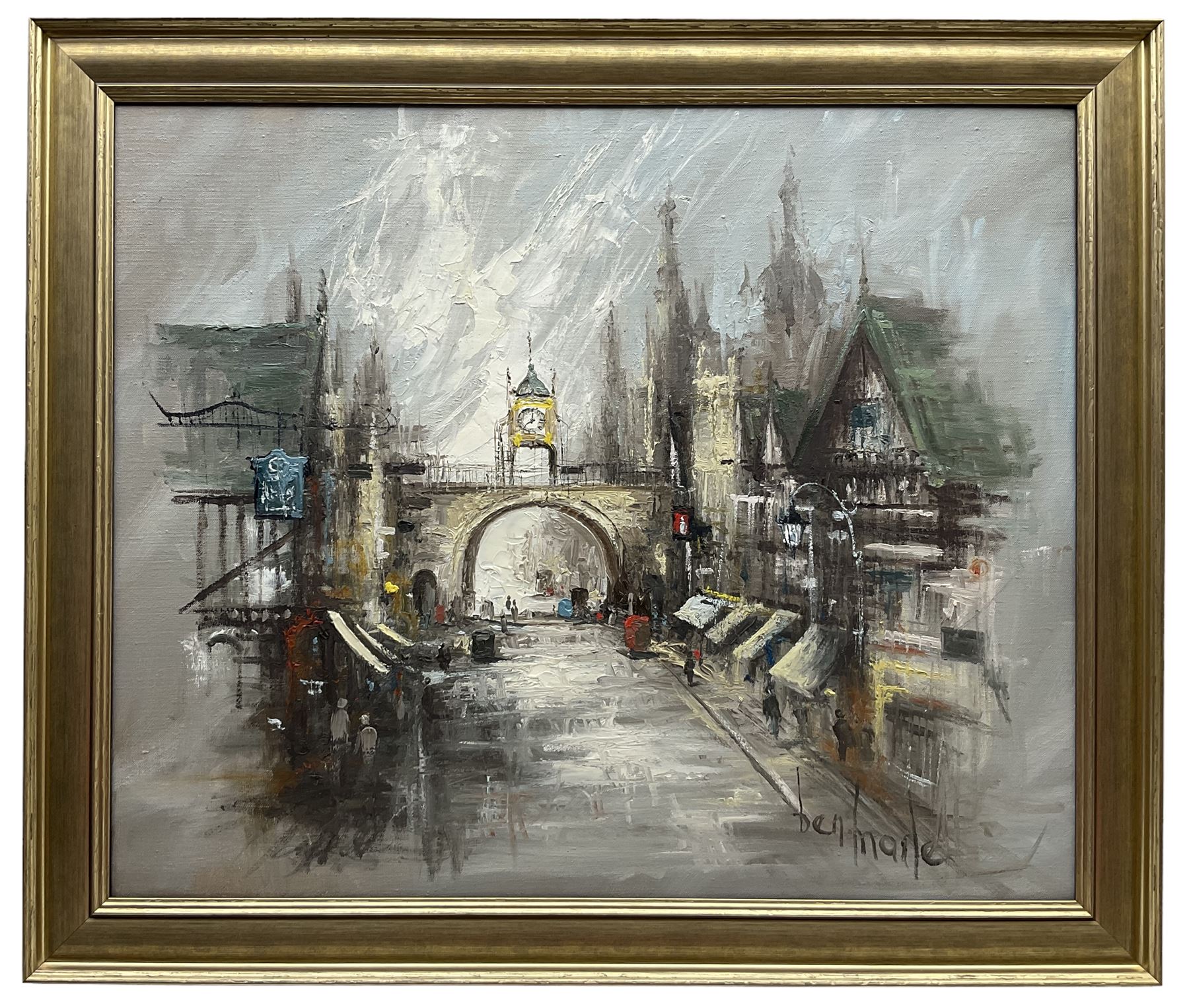 Ben Maile (British 1922-2017): Eastgate Clock Chester, oil on canvas signed 50cm x 60cm
