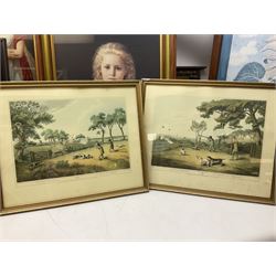 Ten framed prints and paintings, to include landscapes, portraits and still life  