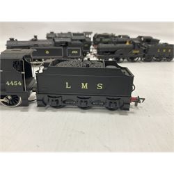 Airfix ‘00’ gauge - seven locomotives comprising Class 7P (Royal Scot) ‘Royal Scots Fusilier’ 4-6-0 no.6103 in LMS black with Mainline tender; two Class N2 0-6-2T no.69531 in BR black; Class 1282 2-4-0 no.20185 in LMS black; Class 61XX 2-6-2T no.6167 in BR black; Class 14XX 0-4-2T no.1466 in GWR green, all unboxed; Class 4F 0-6-0 no.4454 in LMS black, in original box (7)