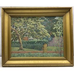 Homer Wayland Colby (American 1874-1950): The Apple Tree, oil on canvas signed and dated 1946, 35cm x 45cm