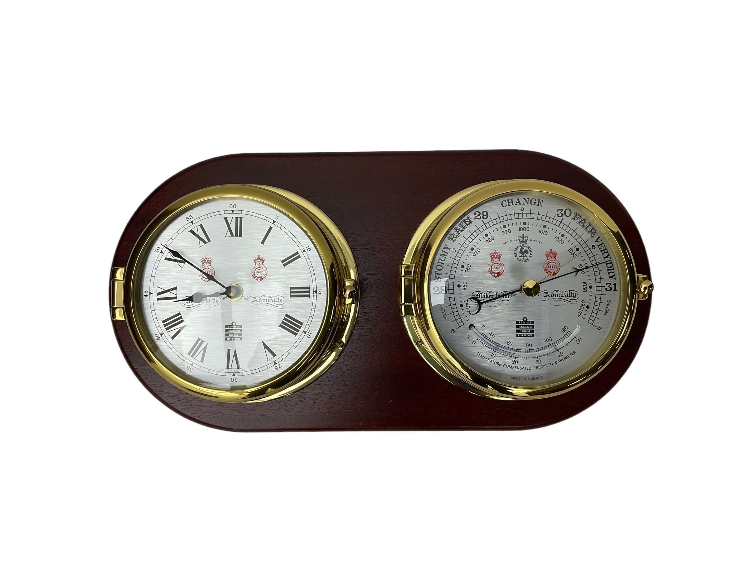 Sewell's - 20th century matching compendium aneroid barometer and ...