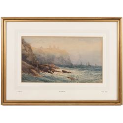 Frederick William Booty (British 1840-1924): 'Off Whitby', watercolour signed, titled on the mount 17cm x 30cm