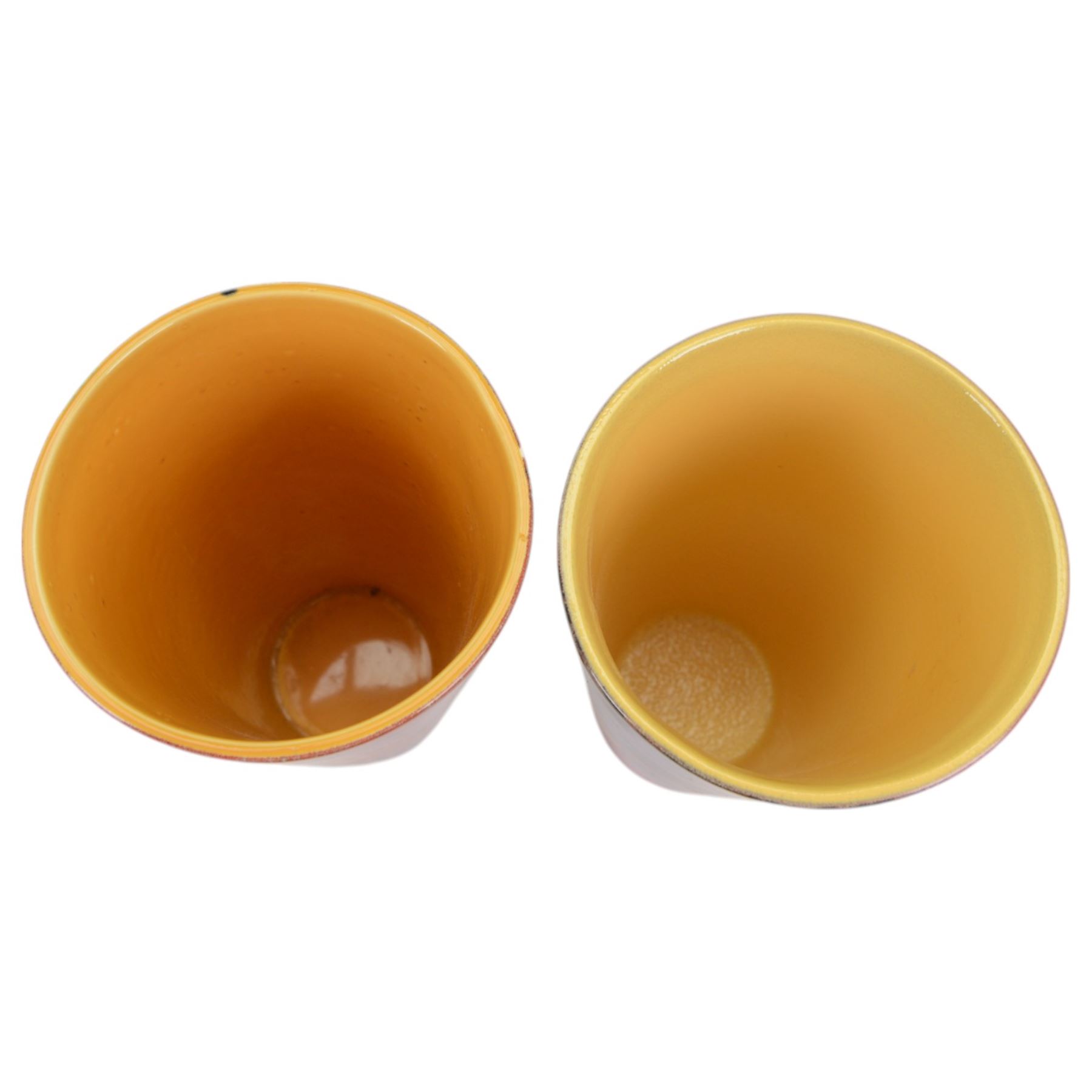 Two Poole pottery Gemstone pattern vases, H24cm