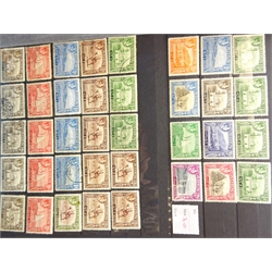  Collection of mint and used Great British and World stamps including Great British Queen Victoria and later stamps, India Queen Victoria and later stamps, Queen Victoria overprints, King George V South West Africa overprints, St. Kitts Nevis mint stamps, Malaya overprints, Pitcairn Islands, France, Germany, Queen Elizabeth II Falkland Islands stamp blocks, Aden mint stamps, Aden overprints, Great British pre-decimal mint stamps, twenty-one pages of stamps from 'The Aviation Heritage' collection, small quantity of earlier United States of America postage, many hundreds of stamps in three well filled stockbooks (3)  