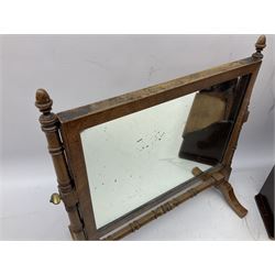 Wall mounted hall mirror and glove box together, swing framed dressing table mirror and a bedside cabinet (3)