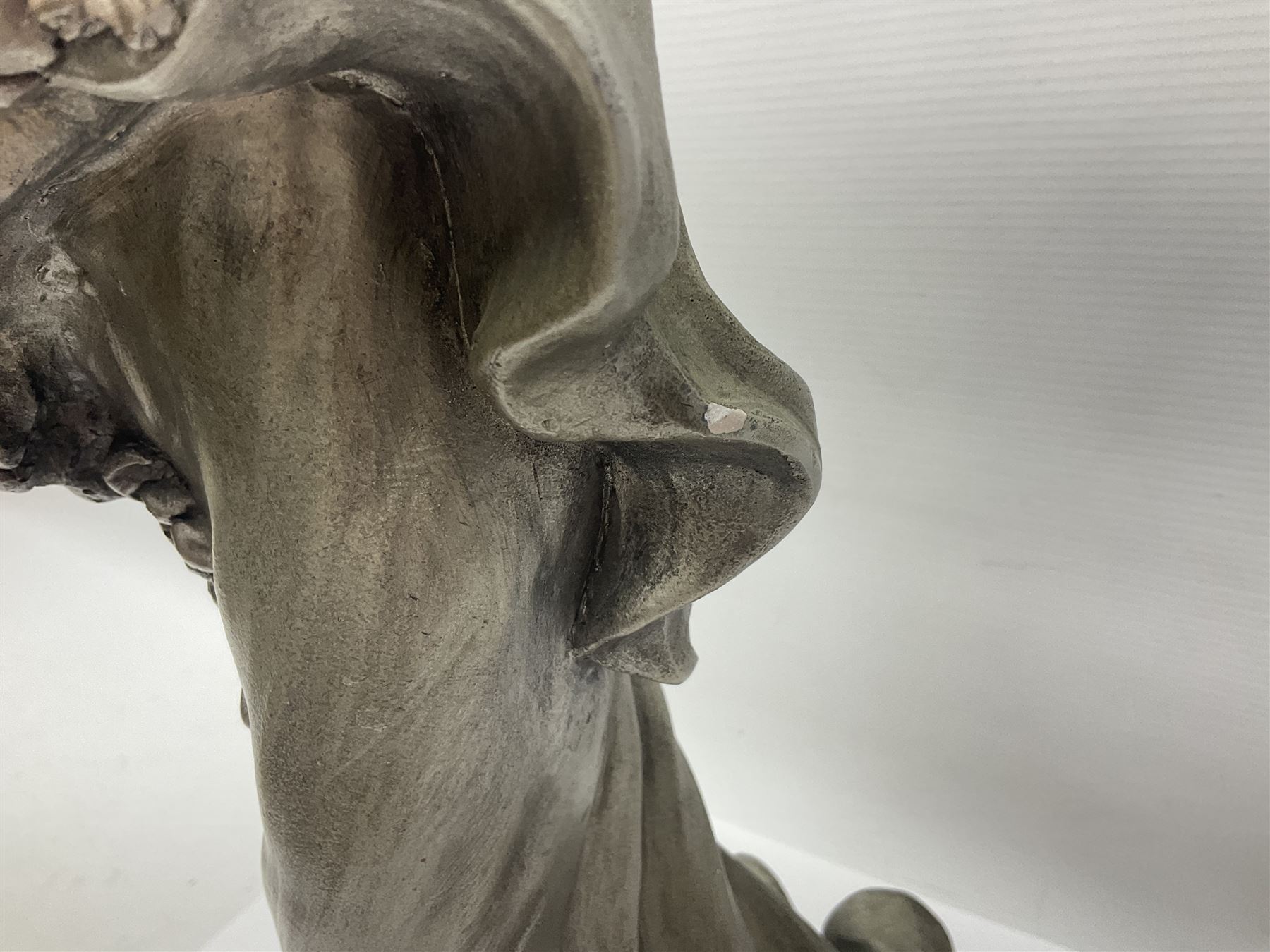 After Alexsander Danel for Austin Sculpture, Windswept, sculpture modelled as a female in flowing dress 