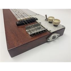 Early 1960s lap steel electric guitar with mahogany body and Plato pick-up, L81.5cm
