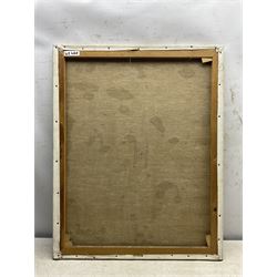 Shaw (British 20th century): Monk Bar - York, oil on canvas signed and dated '81, 76cm x 61cm (unframed)