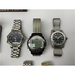 Collection of gentlemans quarts and automatic wristwatches, including Seiko Kinetic, Lorus, Limit and Citizen Eco Drive