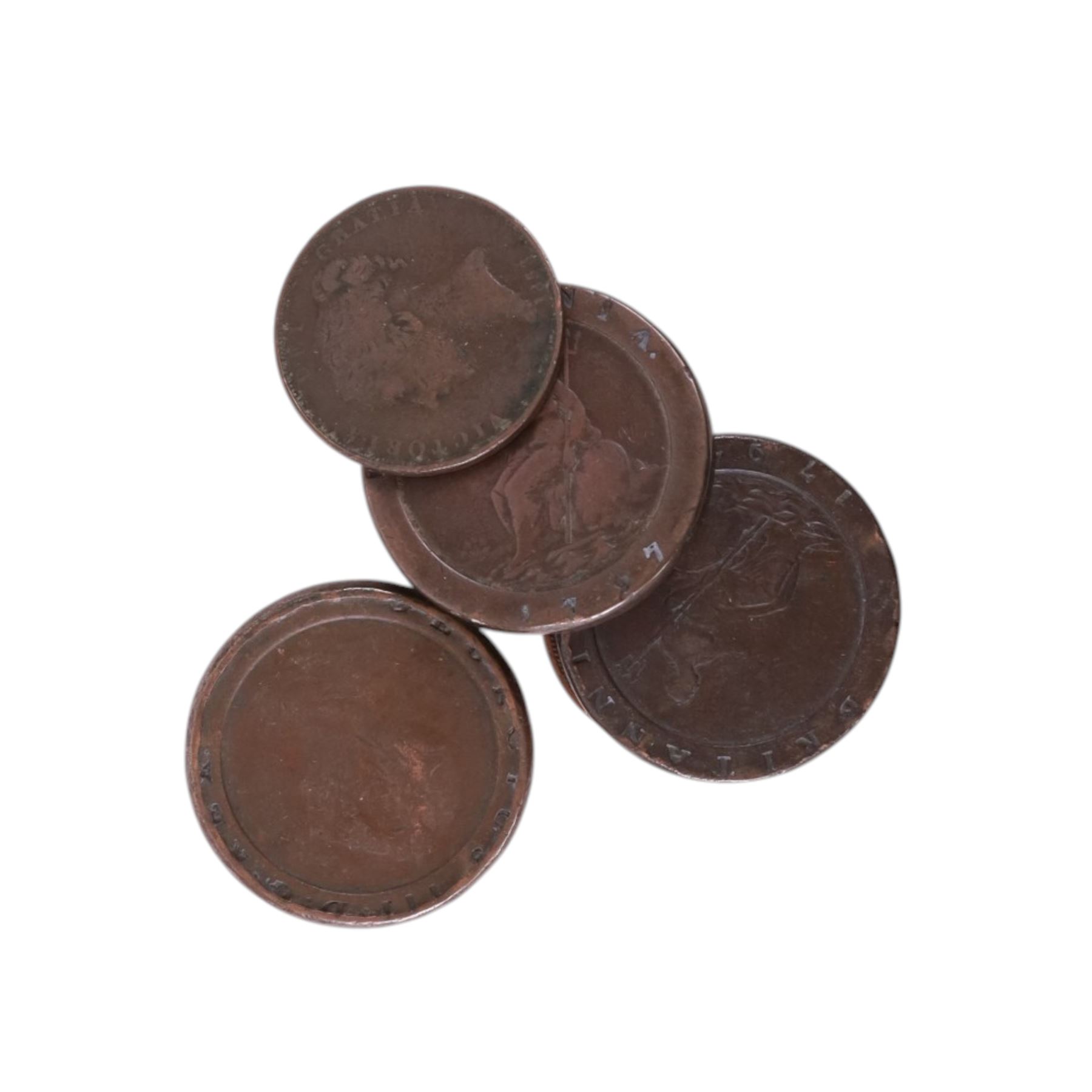 Great British and World coins, including approximately 100 grams of pre-1947 silver, three 1797 cartwheel two pence coins, further pre-decimal coins, spade guinea tokens, etc