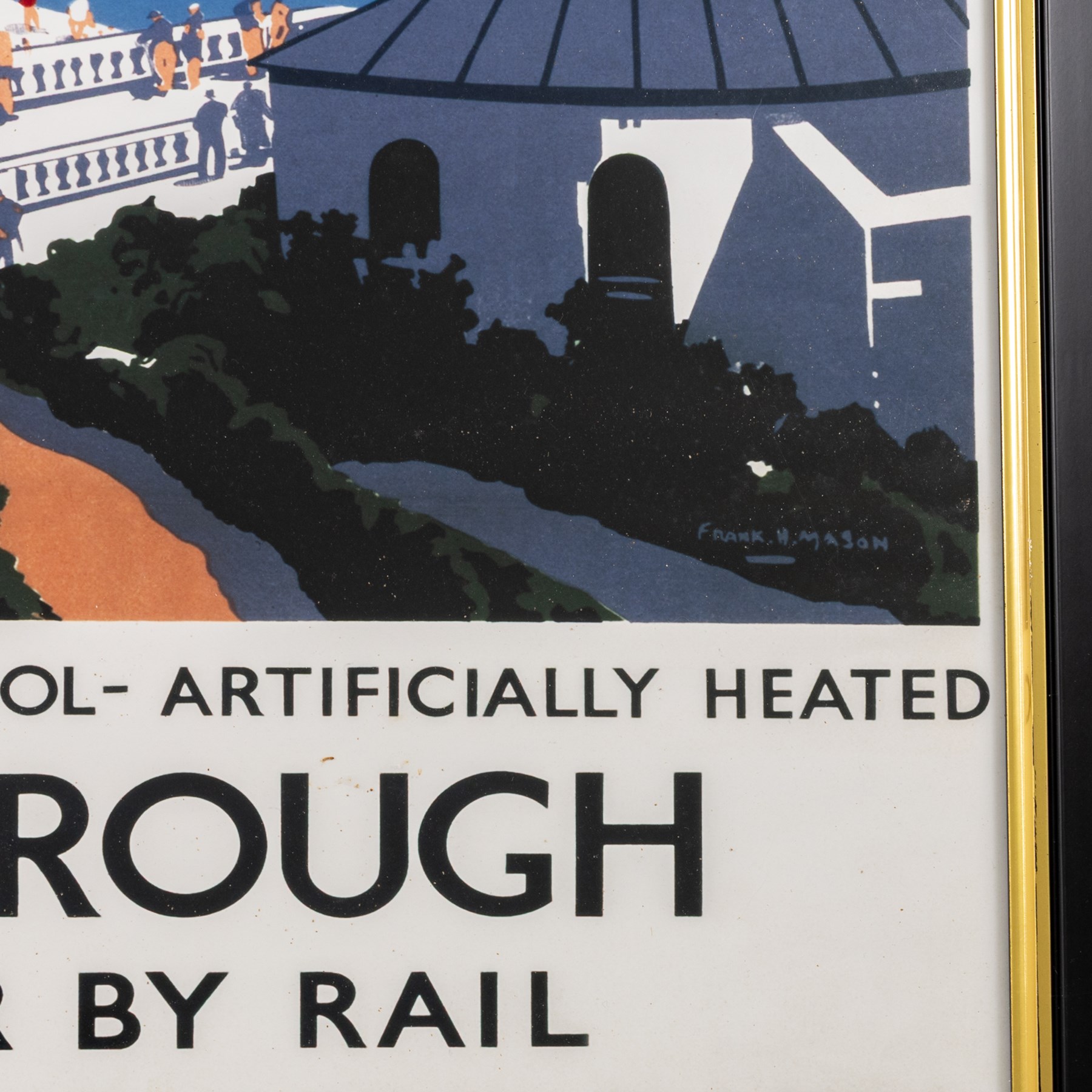 Two reproduction British Railway posters, comprising Yorkshire Coast and Scarborough examples, both framed, H100cm