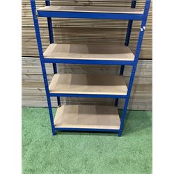 Blue five tier metal shelving unit - THIS LOT IS TO BE COLLECTED BY APPOINTMENT FROM DUGGLEBY STORAGE, GREAT HILL, EASTFIELD, SCARBOROUGH, YO11 3TX
