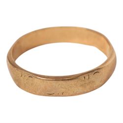 Four 9ct gold rings including cubic zirconia wishbone, all hallmarked