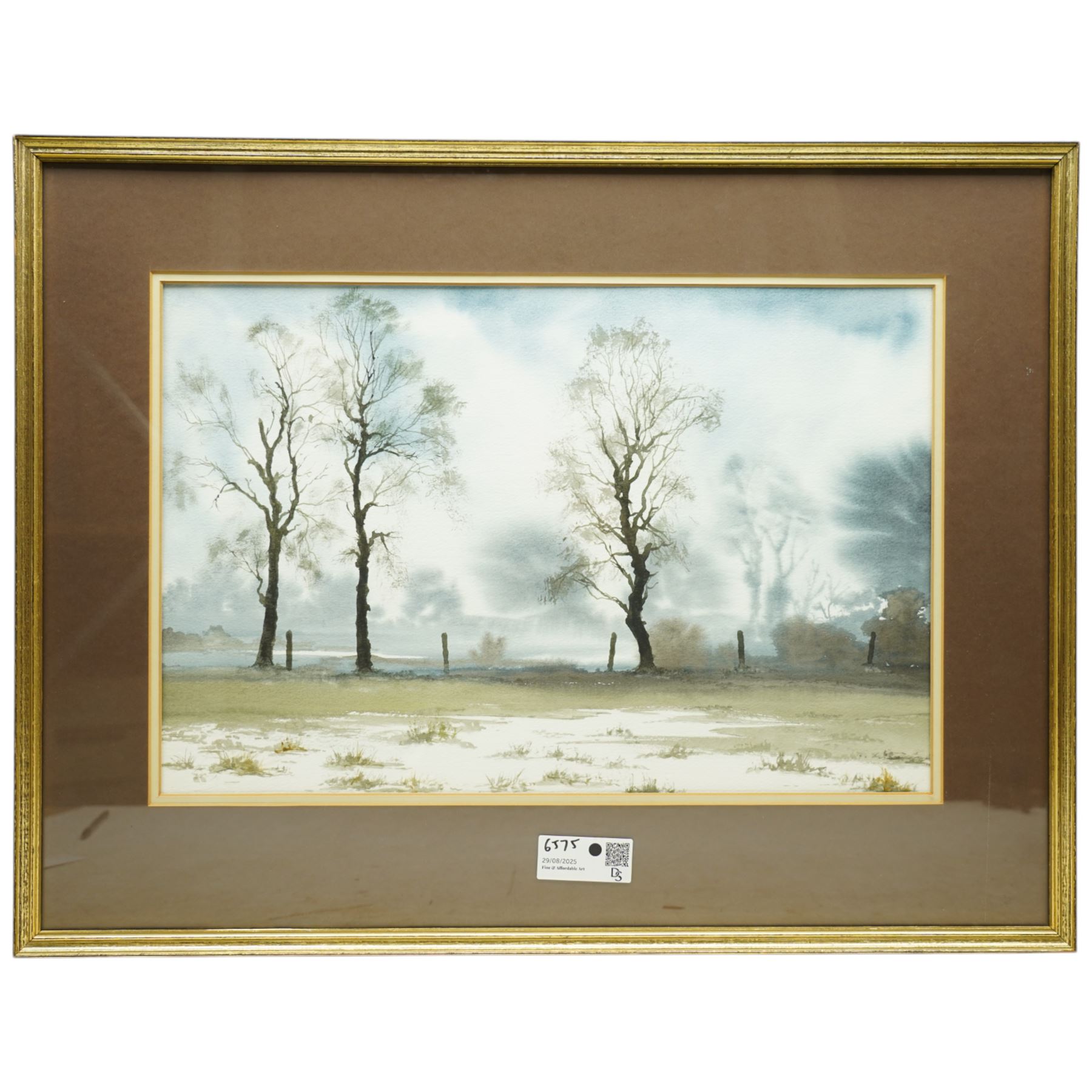 James Fletcher-Watson (British 1913-2004): 'Windrush Mill Gloucestershire' and 'First Sign of Spring', pair watercolours signed, inscribed verso 35cm x 52cm; Alastair S Paterson (British 20th century): Wintry Tree, watercolour signed 37cm x 54cm (3)