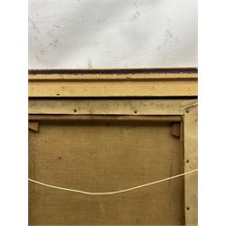 Anna Katrina Zinkeisen (Scottish 1901-1976): 'Black and Red' - Edward VII and Lillie Langtry, oil on canvas unsigned, titled and indistinctly inscribed verso 50cm x 39cm 