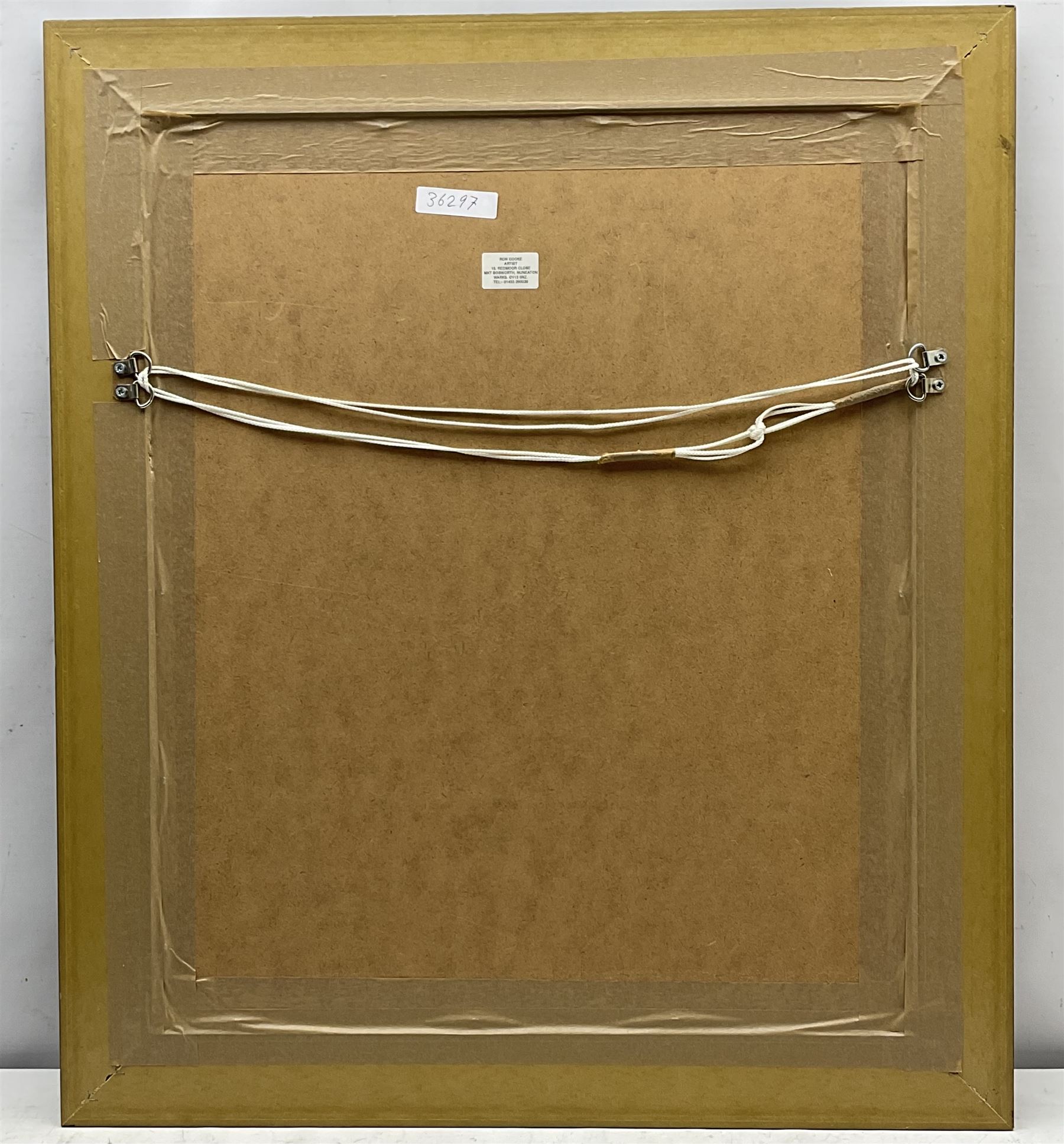 Ron Cooke (British 20th century): English Men o War at Anchor, sepia watercolour signed and dated '98, 44cm x 34cm