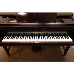  Early 20th century mahogany 'John Broadwood & Sons London' baby grand piano, iron framed and over strung, W156cm, H170cm, L160cm  