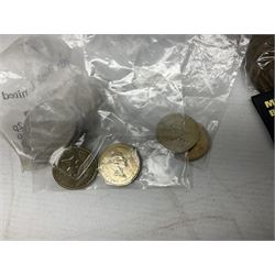 South Africa 1895 2 1/2 shillings, various Queen Elizabeth II five pound and two pound coins, pre euro coinage, pre decimal coinage etc
