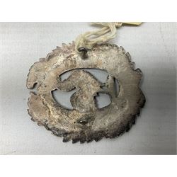 4th Donside Highland Volunteer Battalion Gordon Highlanders Glengarry Badge, white metal with two lug fittings to the reverse; and Highland Cyclist's Battalion Territorial Forces Glengarry badge (2)