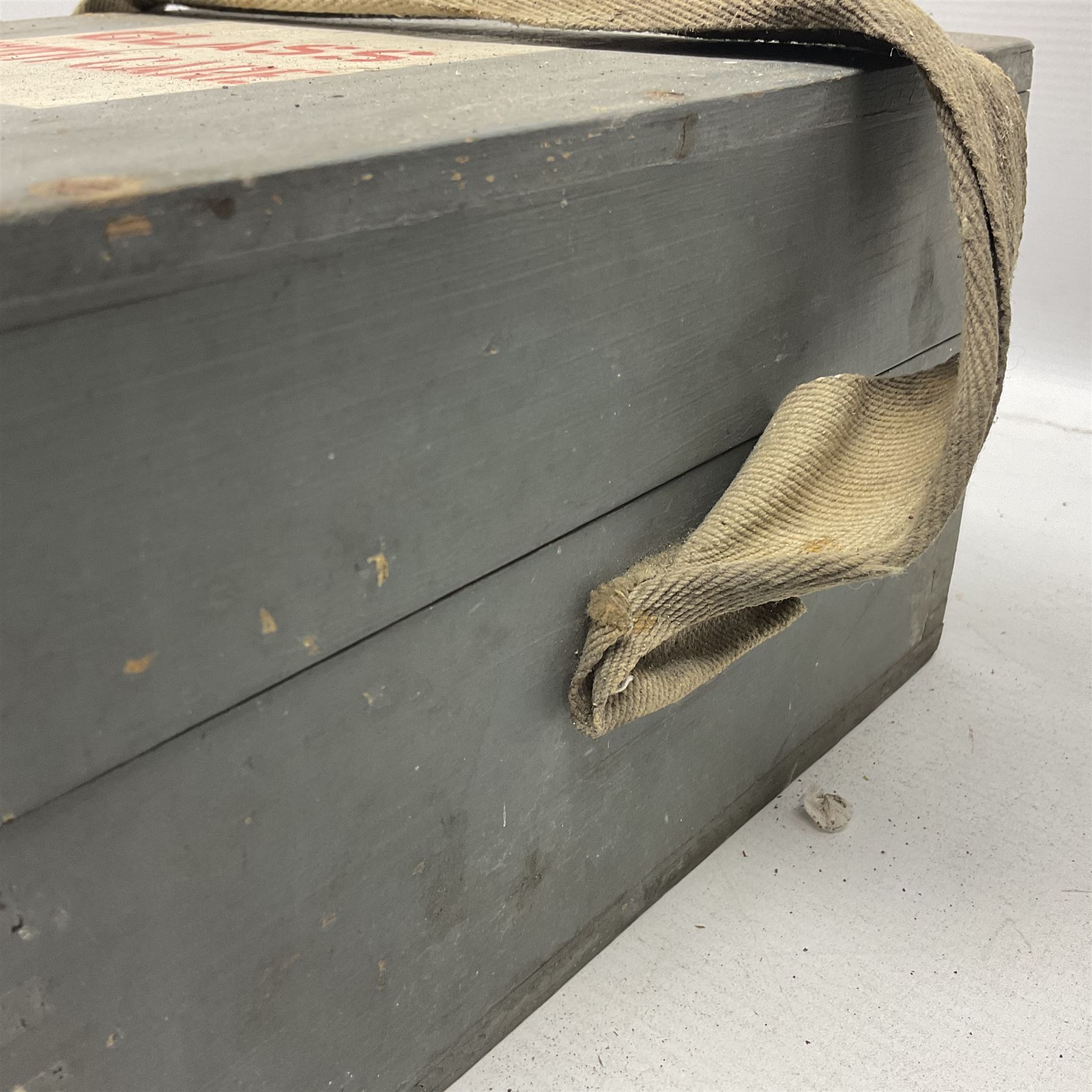  WWII period Type P10 aircraft compass, 16.5cm diameter brass rim marked “Type P10” and “No 1130B”, spring mounted onto brass base with Air Ministry plate marked “Crown A.M. No 6A.1671”; in original grey painted wooden box