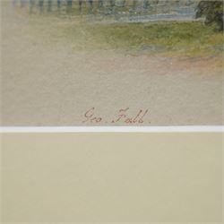 George Fall (British 1848-1925): View of the York Minster and Ouse, watercolour signed 18cm x 23cm