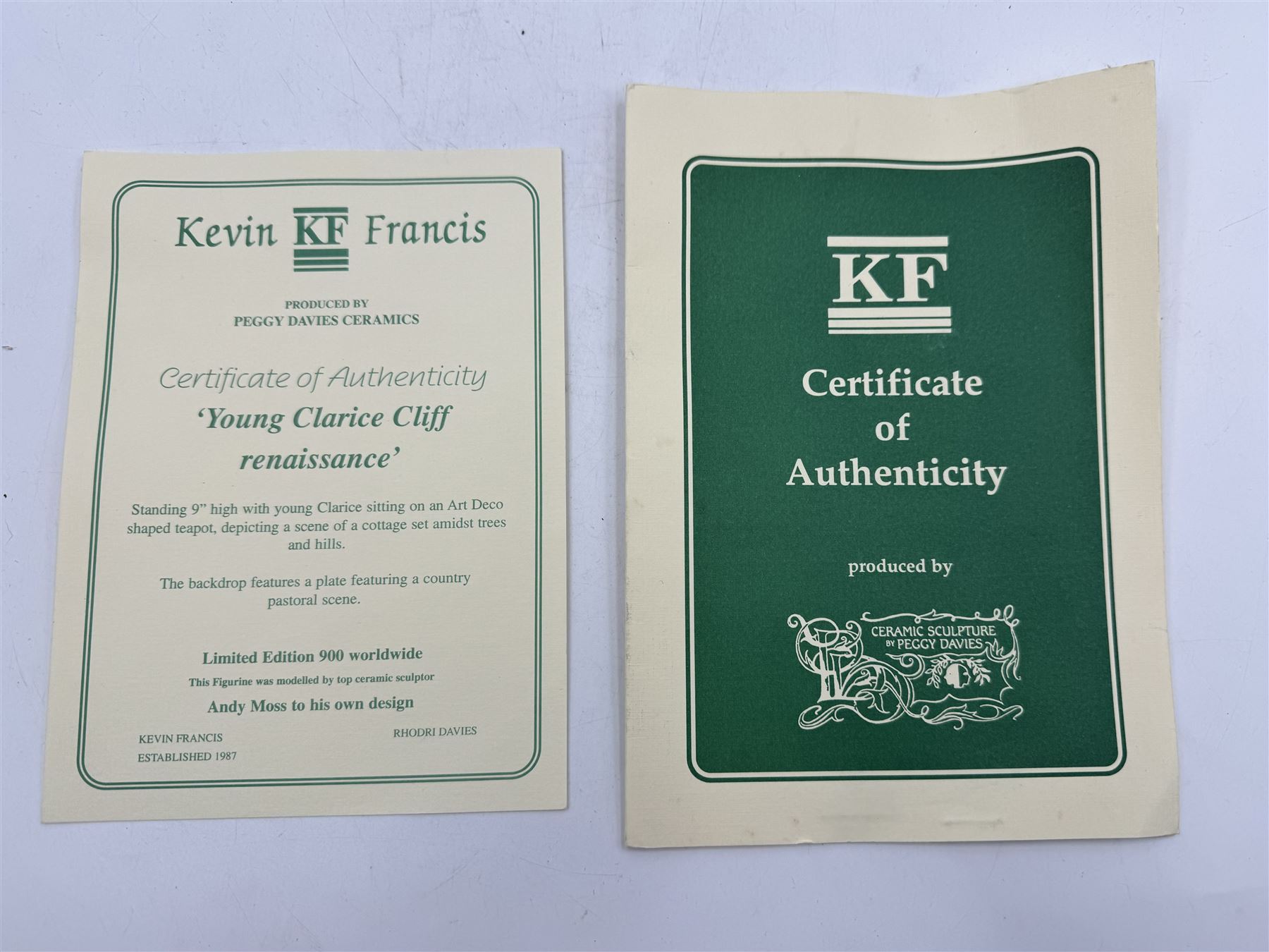 Kevin Francis limited edition figure depicting 'Young Clarice Cliff' 