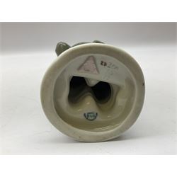 Royal Dux figure of a saluting soldier and Willow Art Crested ware Hull soldiers war memorial c1903 late South African war, tallest H19cm