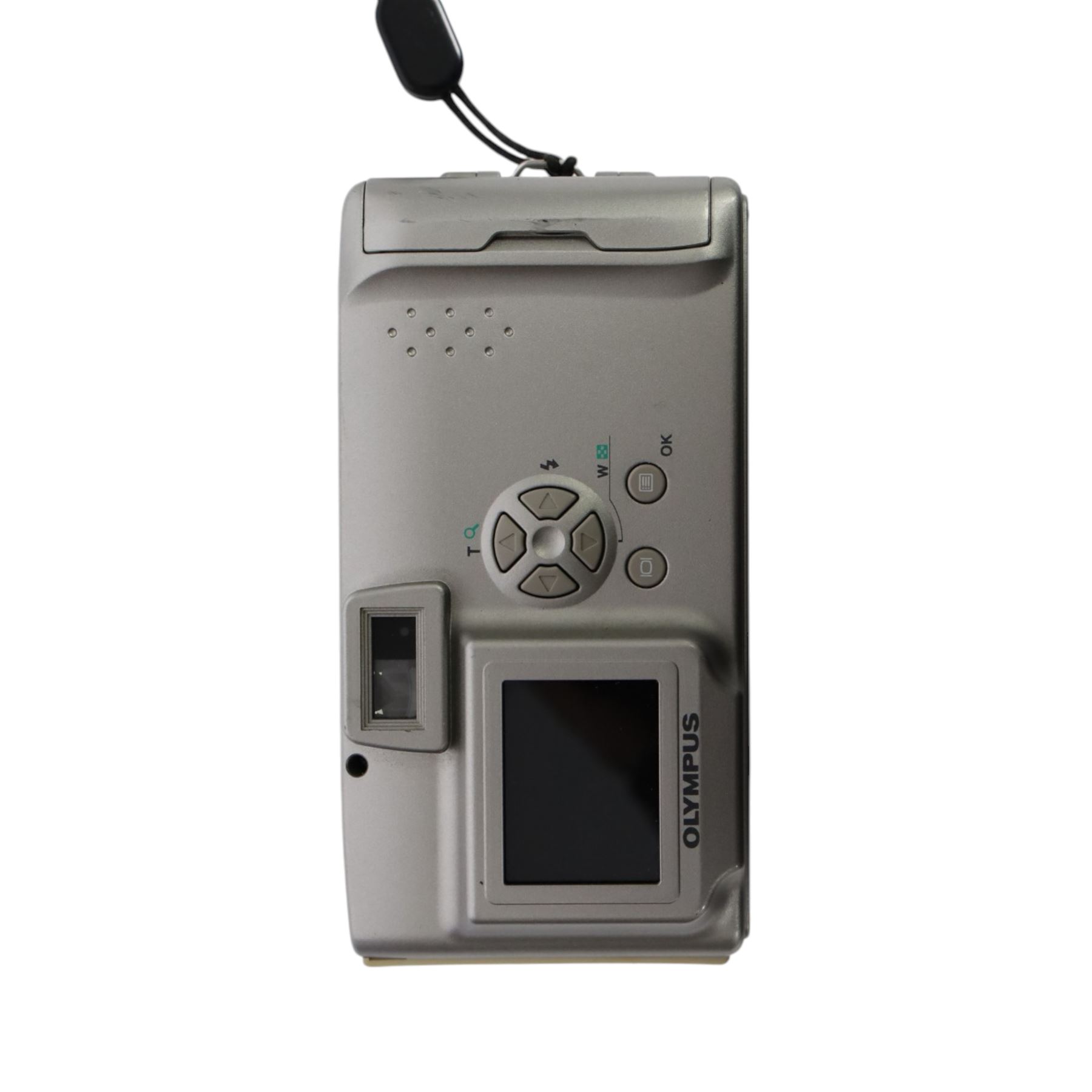 Five Olympus compact digital cameras, comprising Superzoom 800S, Camedia C-450 Zoom, Superzoom 160, XA3 and a boxed Camedia C-100