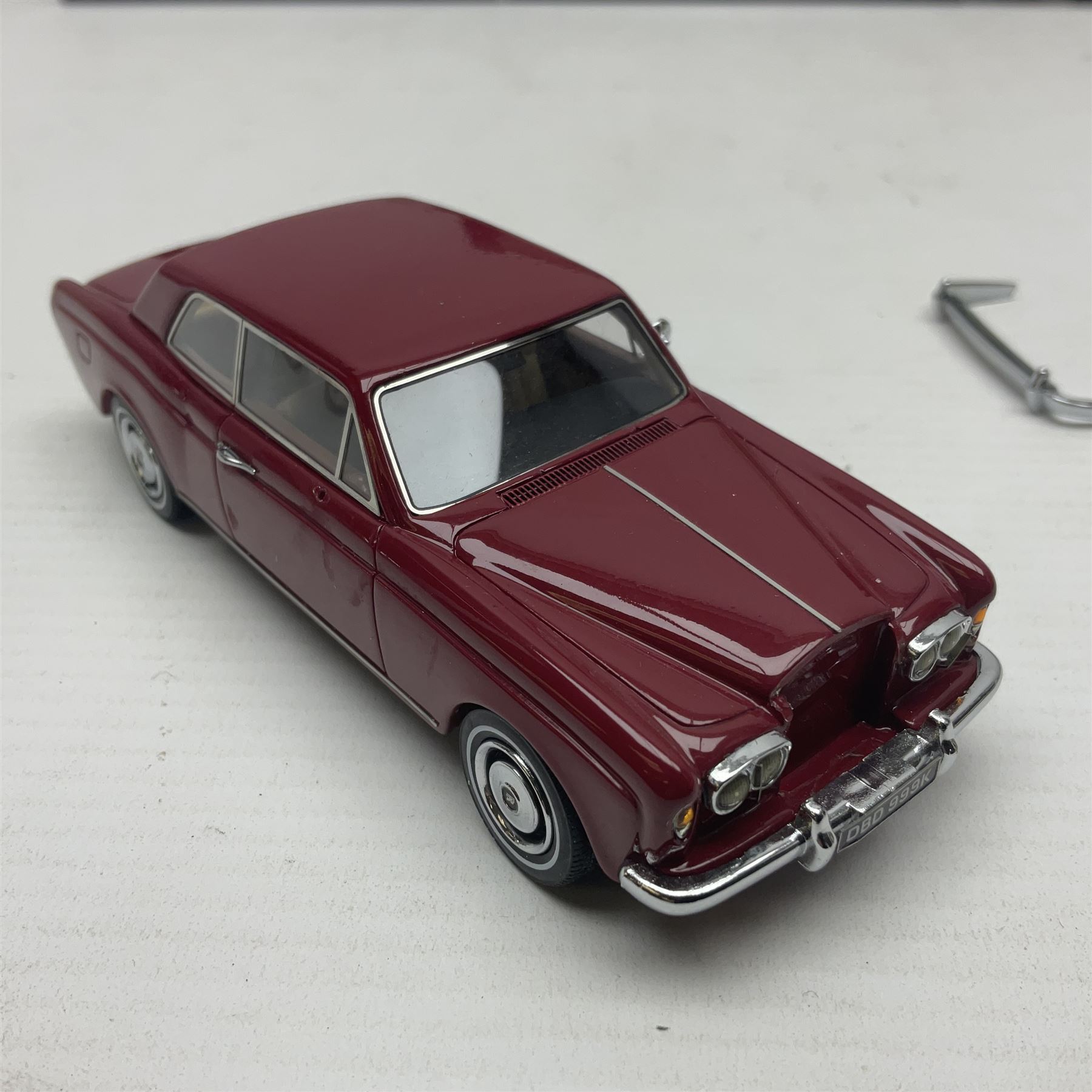 Nine Neo Scale Models 1:43 scale die-cast models including Daimler Majestic major, S&S Landau Hearse, Lagonda 3-litre 1955, Rover P4 Seventy-five, Jaguar 420Rover P5b Coupe etc; some boxed (9)