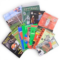 Collection of football memorabilia, including a collection of 1960s and later Football Ass...