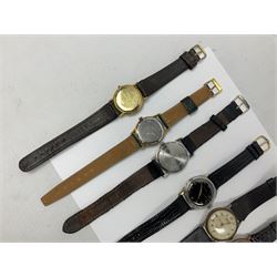 Two automatic wristwatches including Gerrard and Baronet and six manual wind wristwatches including Medana Tissot Seastar-Seven, Roamer, Eterna, Bakobe and Eastend Watch (8)