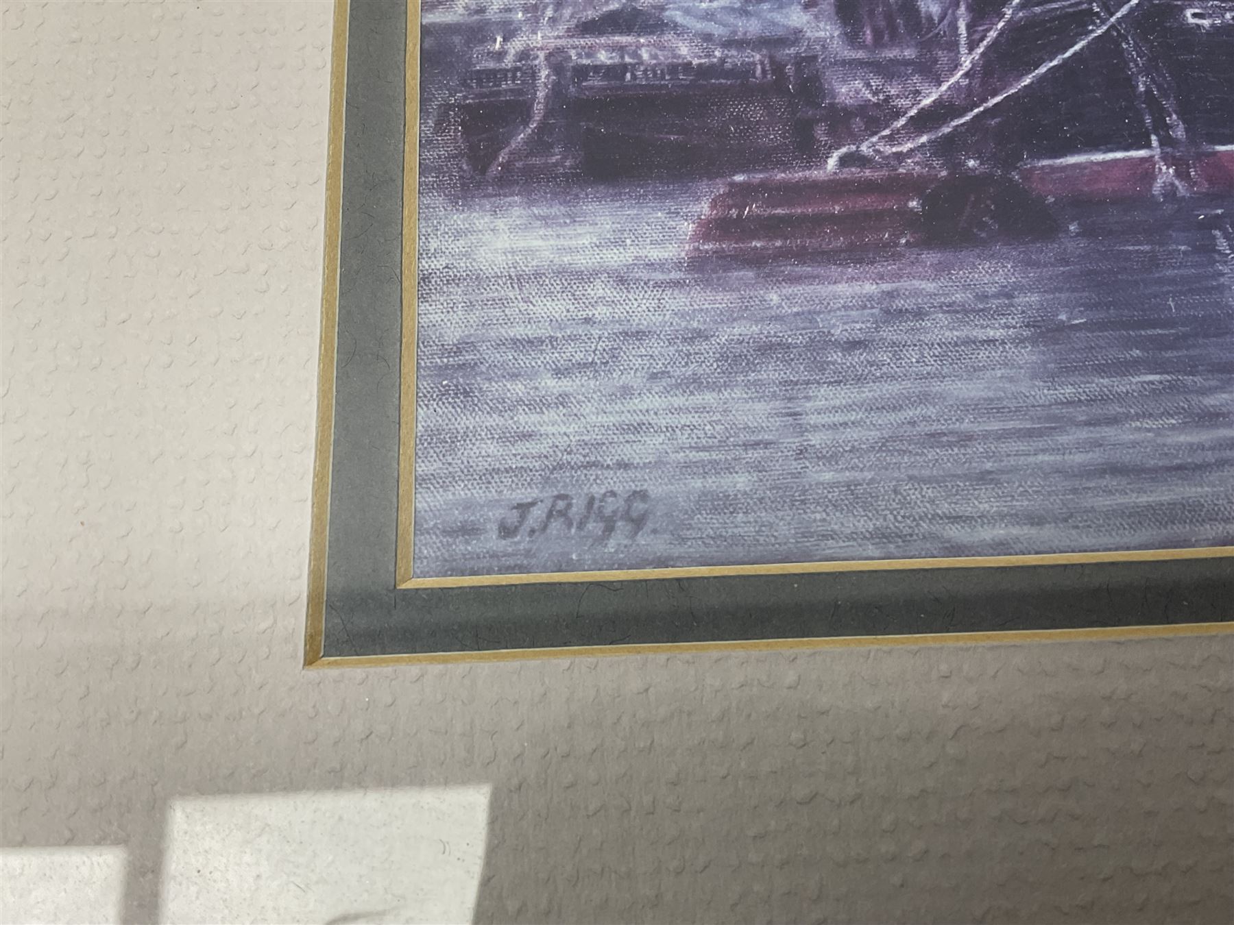 Hull police whistle, medal 'For Exemplary Police Service', three Jack Rigg prints, and a black and white photograph of Hull Dock Offices, 1903