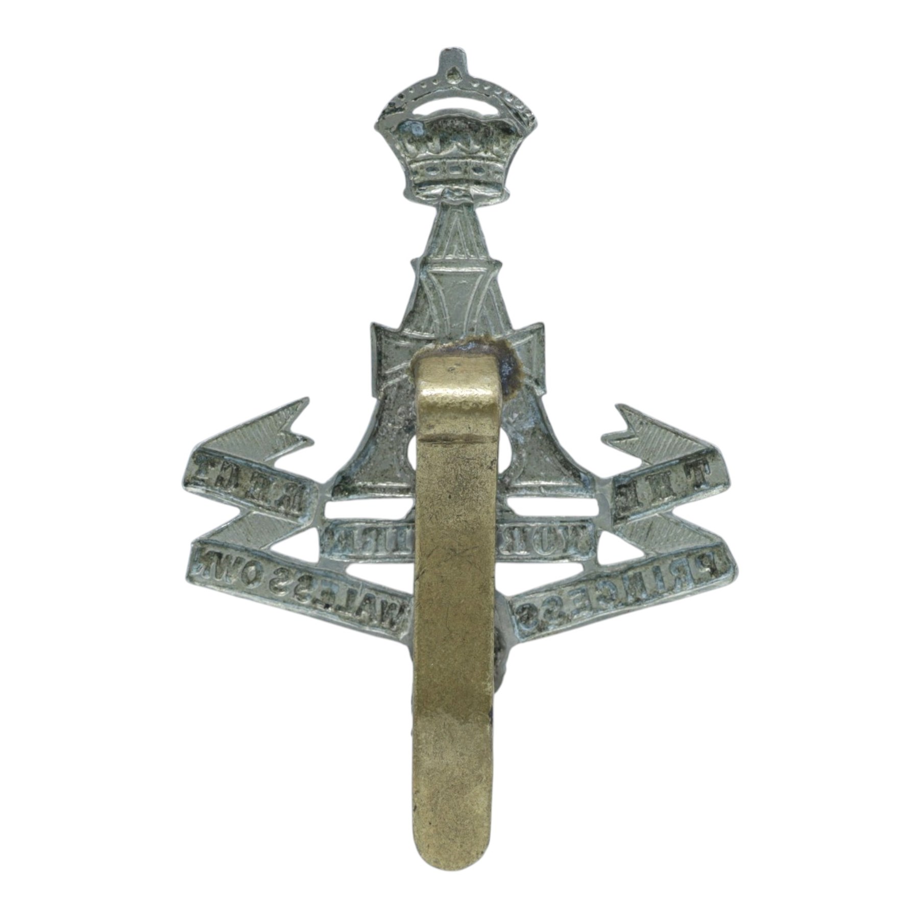 Royal Navy Long Service and Good Conduct Medal awarded to 'Pte H.C Oakman Suffolk Regt', together with a Yorkshire Regiment cap badge