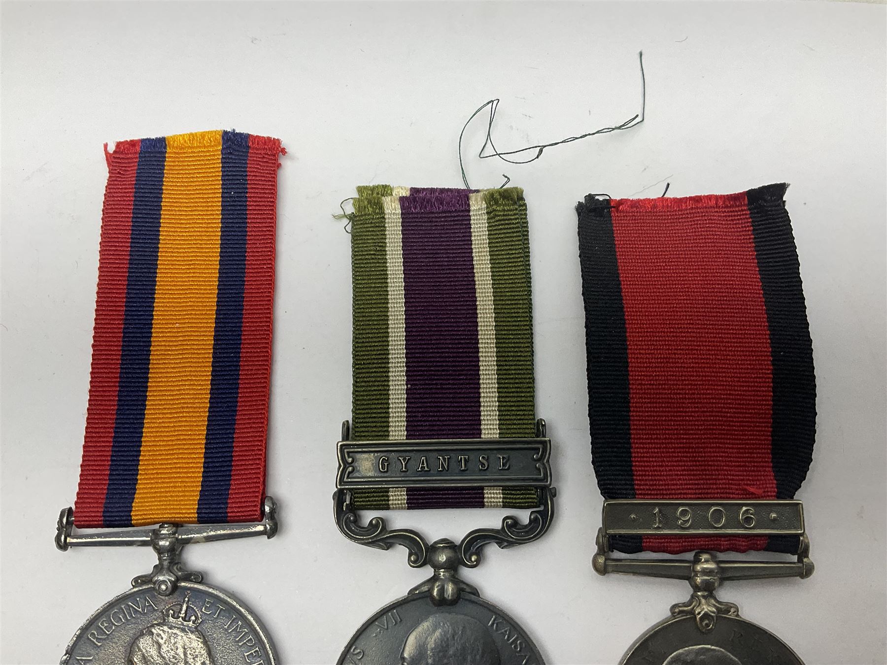 Seven copies of early medals - Waterloo, Crimea, Mediterranean, China 1900, Victoria Cross, Natal Rebellion and Tibet 1903-4; all with ribbons (7)