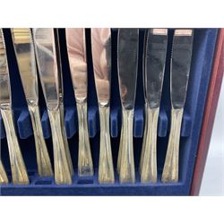 Viners 'The Parish Collection' 58 piece canteen of silver-plated cutlery in wood case