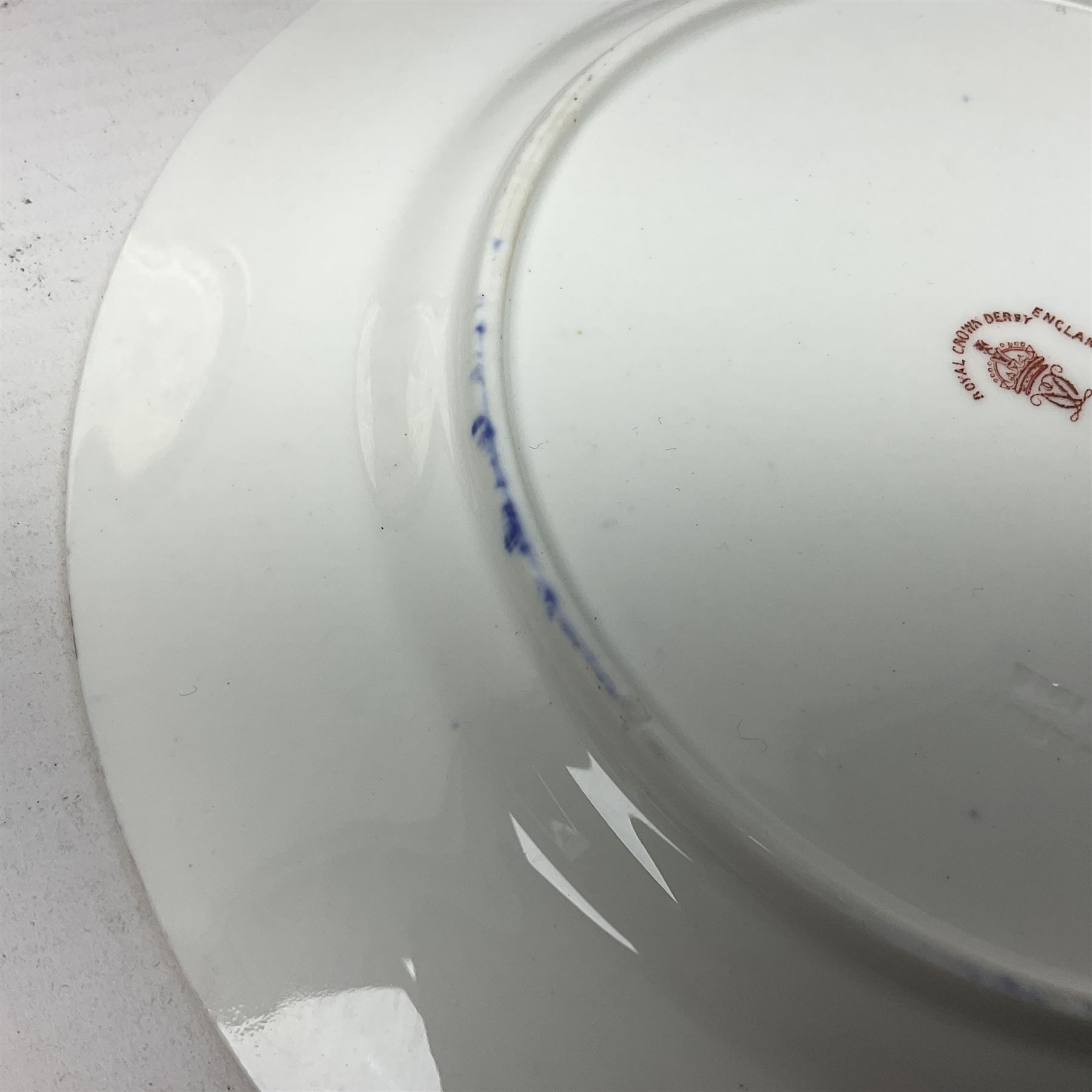 Ten Royal Crown Derby plates all in imari pattern 2451, in various sizes, comprising five D15.5cm, four D18cm and one D23cm