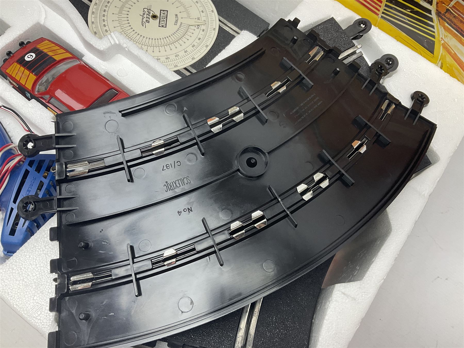 Scalextric - Set 300 with TR7 rally cars, controllers, power unit, track and paperwork; boxed