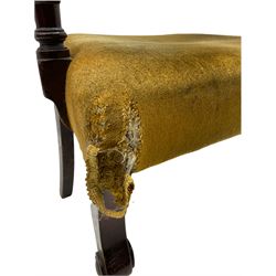 Regency mahogany armchair, inlaid detail