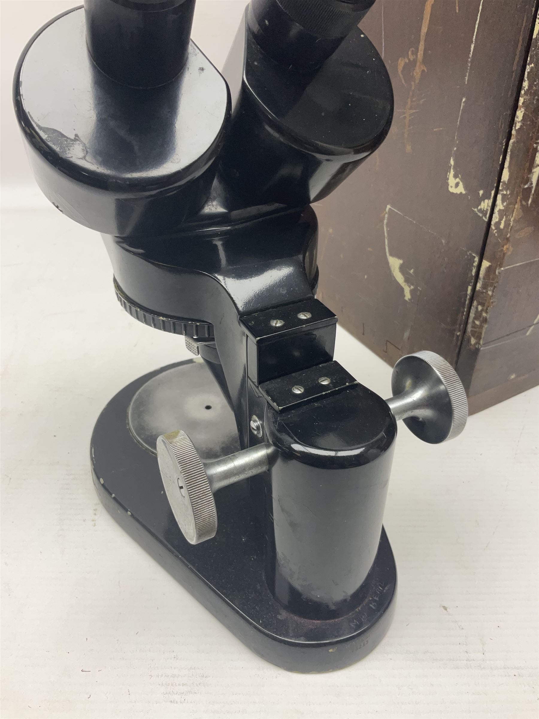 Three W. Watson & Sons microscopes, comprising Barnet binocular no 125253, Kima no 123196 and Service no 44858, all boxed 