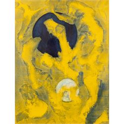 Kenneth Cozens (British 1920-2000): 'Planet and Fragment' and 'Interstellar Collision', one mixed media and one watercolour one signed and dated 1979, one titled verso max 54cm x 73cm (2)