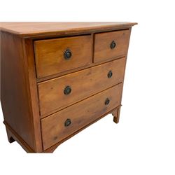Two stained pine chests of drawers