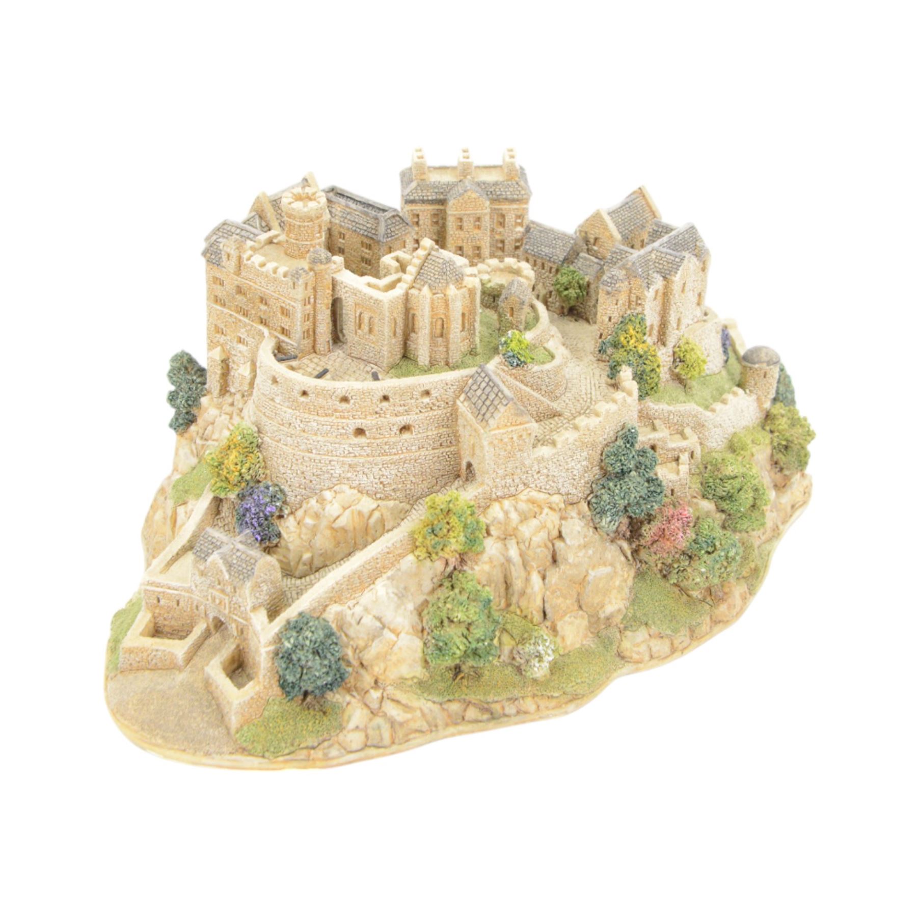 Five Lilliput Lanes, comprising Big Ben, Edinburgh Castle, London Bridge, Hampton Court and Round Tower, all with original boxes  