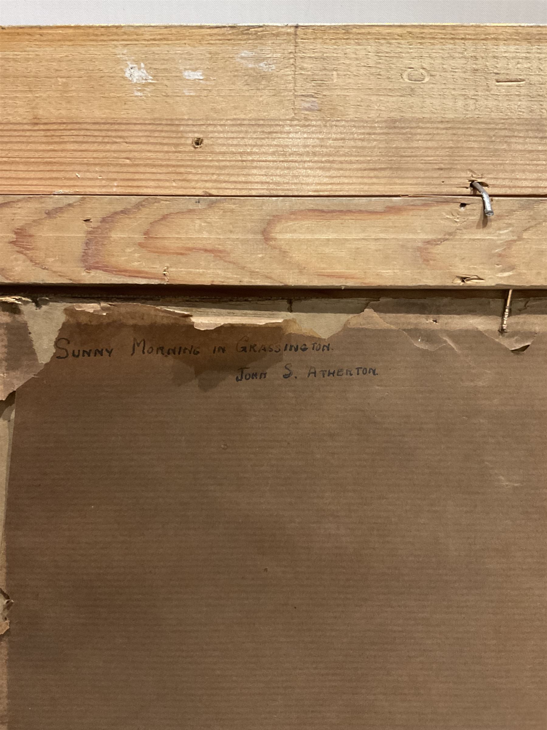 John Smith Atherton (British 1877-1943): 'Sunny Morning in Grassington', oil on board signed, titled verso 39cm x 29cm 