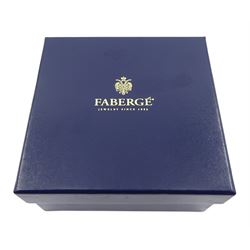 Victor Mayer for Faberge pair of 18ct gold diamond and blue enamel anchor cufflinks, limited edition No.16/1000, stamped 750, boxed with certificate