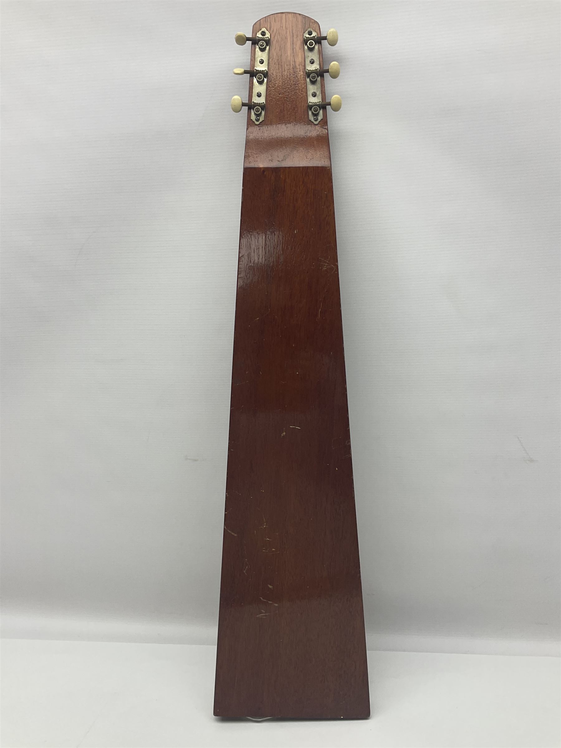 Early 1960s lap steel electric guitar with mahogany body and Plato pick-up, L81.5cm