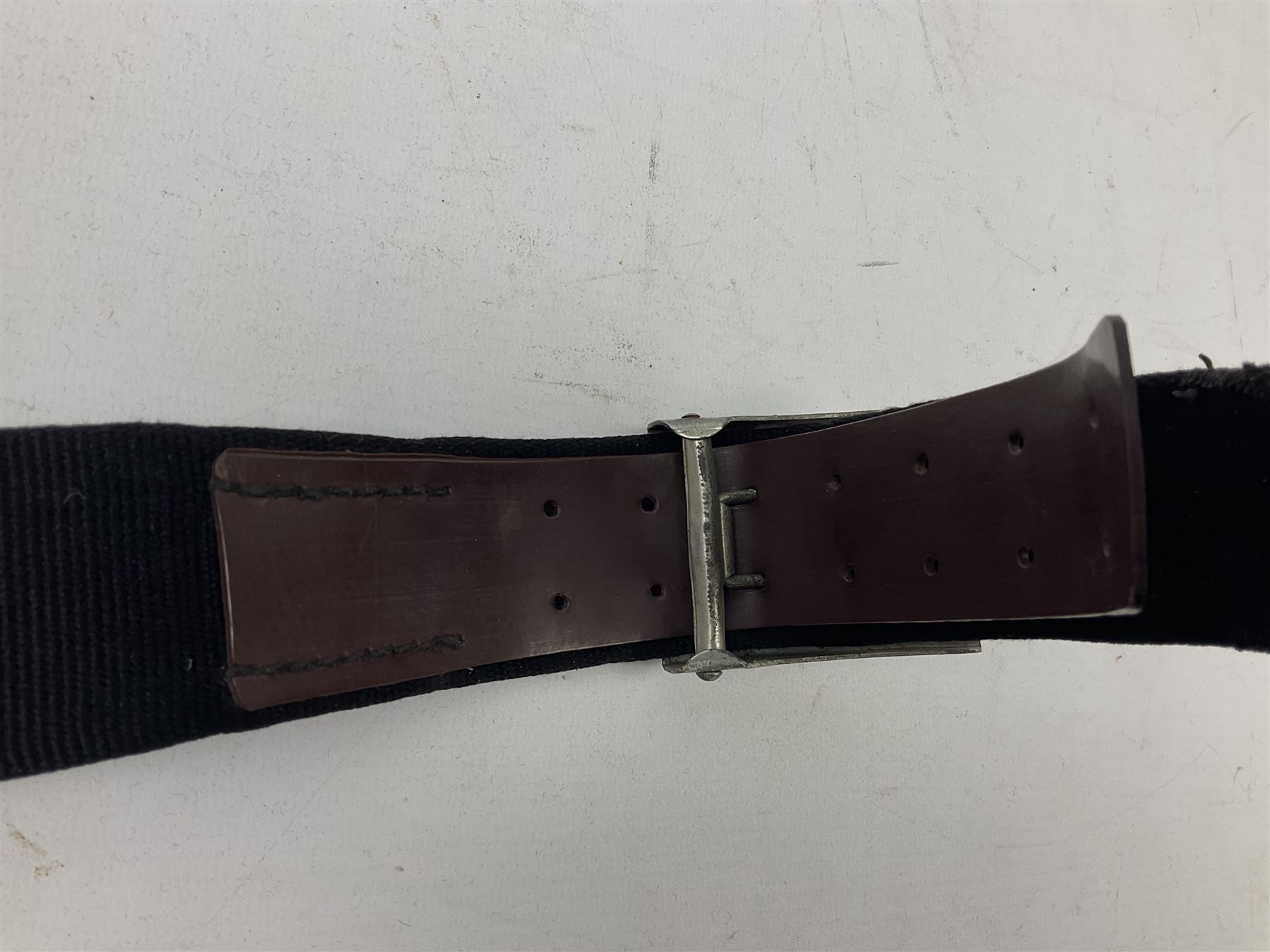 WW2 German Hitler Youth belt, the buckle marked 'Blut Und Ehre' and impressed RZM M/4/55 verso; and another Hitler Youth belt with similarly marked buckle (2)